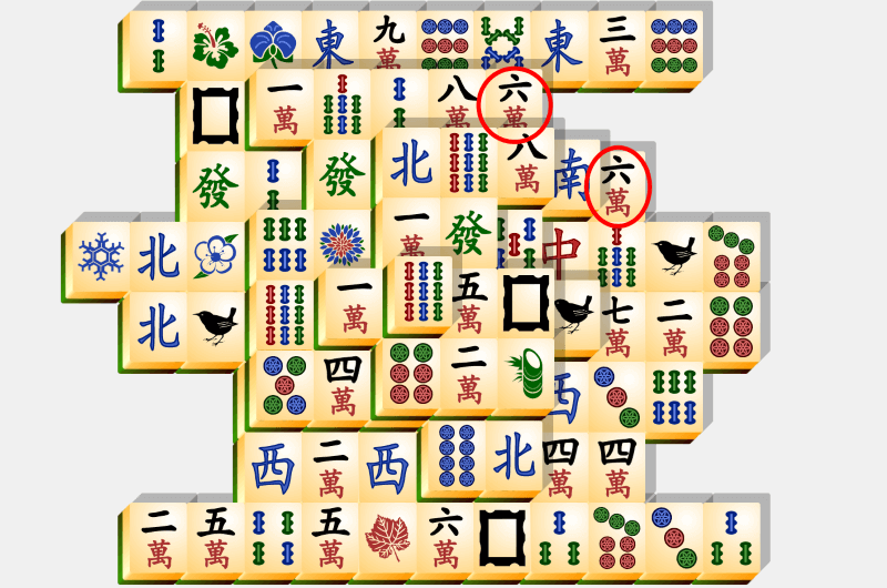 Mahjong, megoldási példa, 16. szakasz