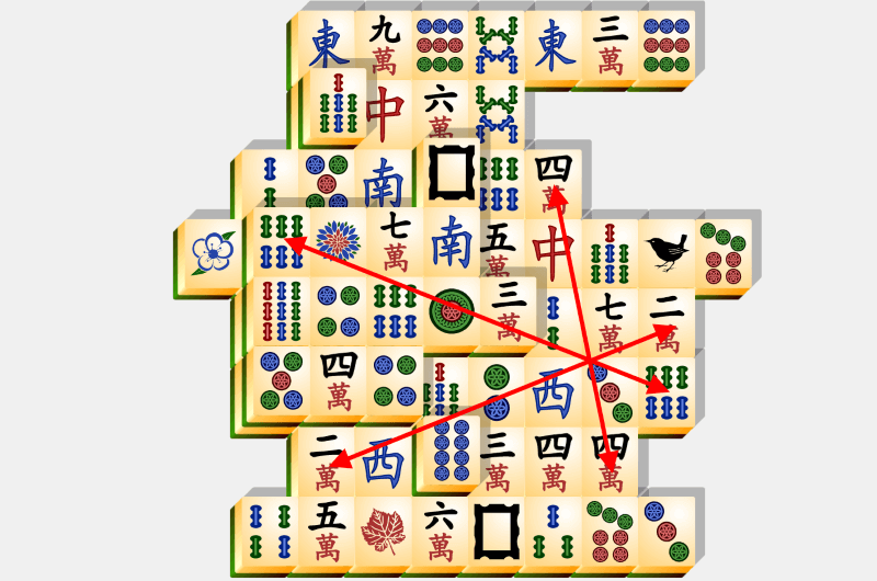 Mahjong, solving example, section 27