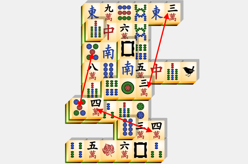 Mahjong, løsningseksempel, afsnit 31