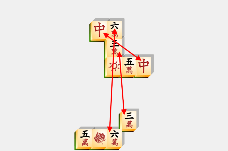 Mahjong, løsningseksempel, afsnit 36