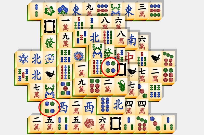 Mahjong, solving example, section 11