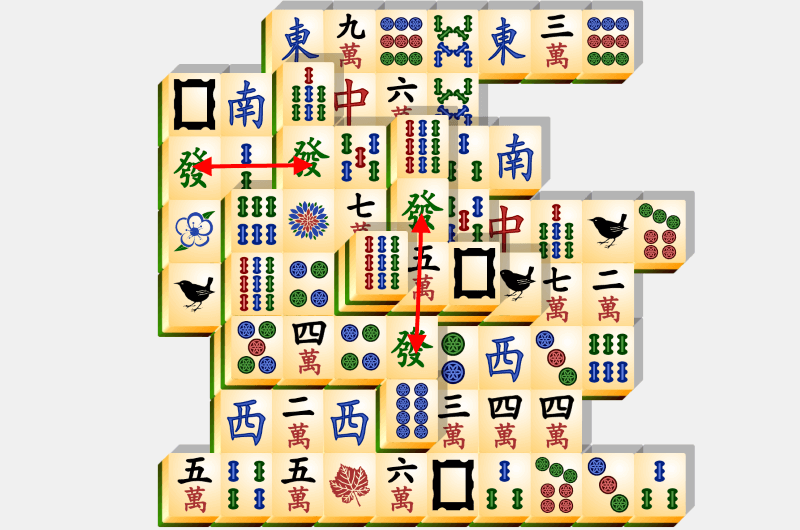 Mahjong, eksempel på løsning, del 23